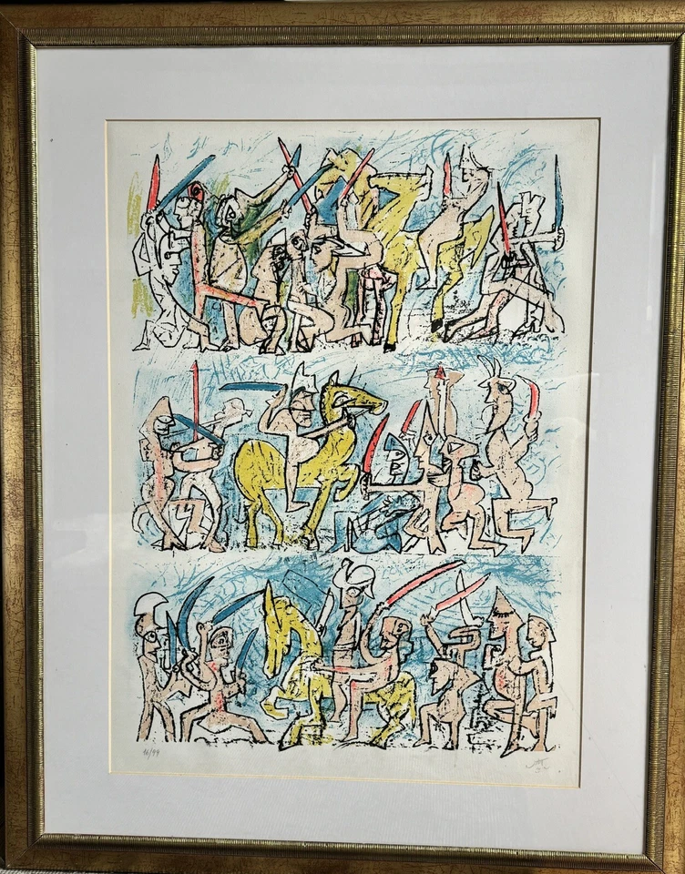Litografía firmada a mano por Roberto Matta. Excelente Estado, Enmarcado Foto 1 de 4