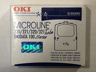 Oki 52102001 Genuine Black Cartridge Printer Ribbon for Microline 320/321 - Image 1 of 4
