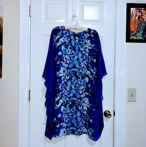 *New* Mark Zunino, Royal Blue , Floral Printed Top Size 1X - Picture 1 of 9