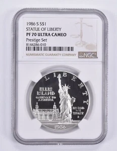 1986-S Statue Of Liberty Commemorative Dollar Prestige Set PF70 UCAM NGC - Picture 1 of 7