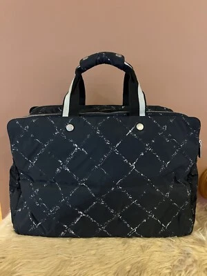 Chanel Black Travel Line Boston Duffle Travel Bag Preloved - Image 1 of 4
