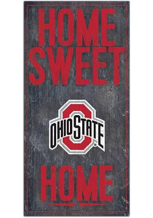 Ohio State Buckeyes Home Sweet Home Wood Sign - Image 1 of 1