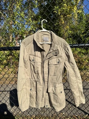 Куртка мужская Cooper Jones универсальная полевая большая бежевая хлопковая холщовая военная на молнии - Изображение 1 из 4