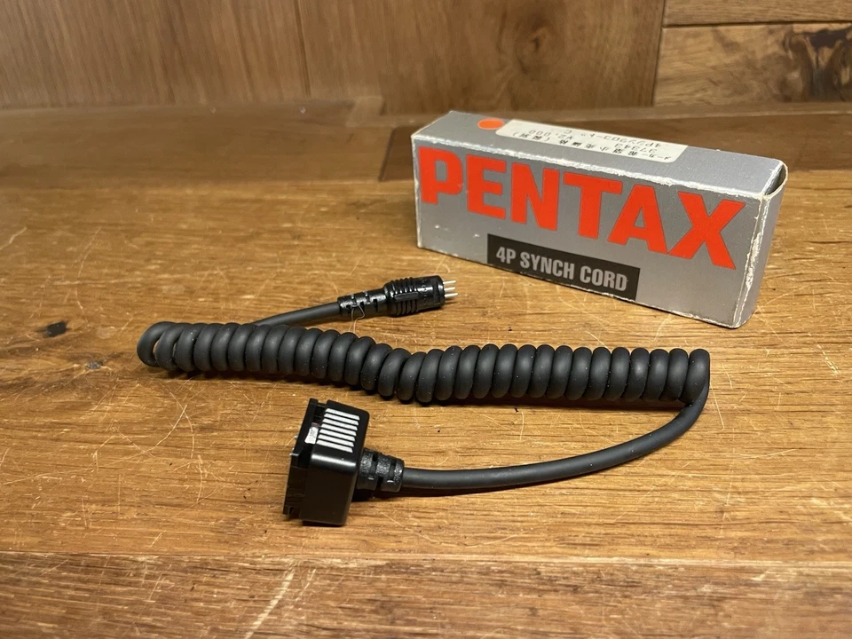 *Tested : Mint in Box* Pentax 4P Synch Sync Synchro Cord Type C Model 37343 /JPN - Image 1 of 4