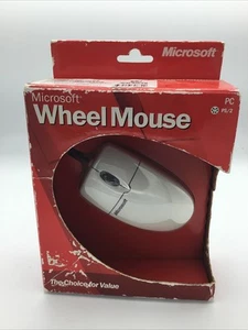 New Microsoft Wheel Mouse 1.0 X08-70239 PC PS/2 New Old Stock Vintage Sealed - Picture 1 of 3