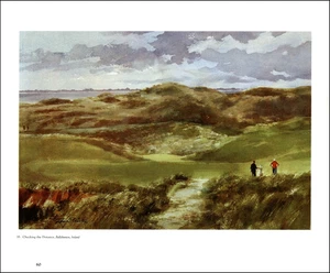 1992 Vintage Druck Ballybunion Irland Golfplatz Landschaft Aquarell Bild - Bild 1 von 3