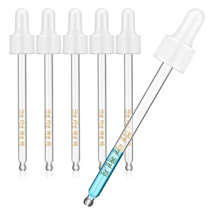 6 Stück Glastropfer Ätherisches Öl Applikator Tropfer für Flüssigkeit - Bild 1 von 11