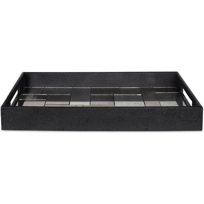 Uttermost 18261 Modern Black Mango Wood Tray - Image 1 of 4