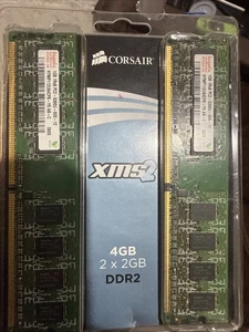 Corsair XMS2 4GB(2X2GB) DDR2 RAM Memory TWIN2X4096-6400C5 PC2-4200UCD5 - Picture 1 of 1