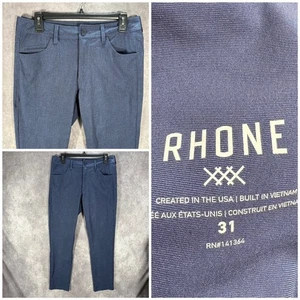Rhone Commuter Pants Mens 31x30 Blue Slim Fit Flex Knit Performance Golf - Picture 1 of 12