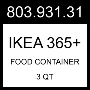 Contenedor de comida grande rectangular/vidrio IKEA IKEA 365+ 3 cuartos 803.931.31 - Imagen 1 de 1