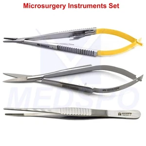 Dental Mikrochirurgie Castroviejo Nahtzange Verband Pinzette Noyes Schere - Bild 1 von 6