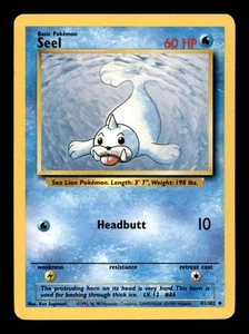 Seel 41/102 Shadowless Uncommon Pokémon Base Set  - Picture 1 of 2