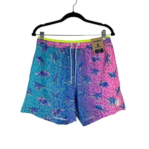 NUOVO costume da bagno Chubbies The Dino Delights 5,5" cucitura interna foderato in rete uomo medio - Foto 1 di 11