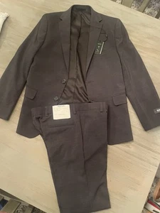 Kenneth Cole Reaction Boy’s 2 Piece Suit TechniCole 14Reg Gray - Picture 1 of 5