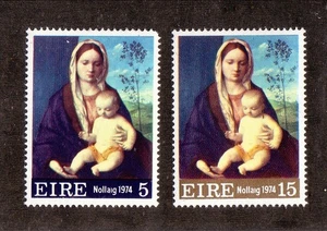 Irlanda #365-66 MNH 1974 Navidad - Imagen 1 de 1