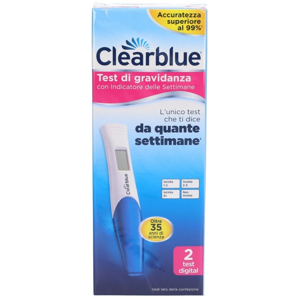 Clearblue Test di Gravidanza Con Indicatore delle Settimane 2 Test - Immagine 1 di 1