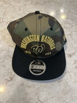 New Era Washington Nationals Camuflaje 9 Fifty Snapback Sombrero Foto 1 de 4