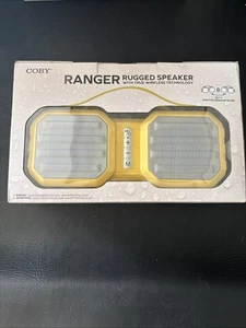 Coby Yellow Rugged Speaker with True Wireless Technology Bluetooth Up to 9.5 HRS - Picture 1 of 3