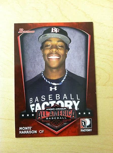 2013 BOWMAN UNDER ARMOUR MONTE' HARRISON MONTE BASEBALL FACTORY ROOKIES - Picture 1 of 1