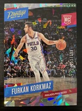 2017-18 Panini Prestige Furkan Korkmaz Crystal 051/199 #196 Rookie Card 76ers