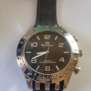 Mark Naimer Mens Vintage Casual elegant Work Watch Silver Tone Finish 50mm XL - Picture 1 of 9