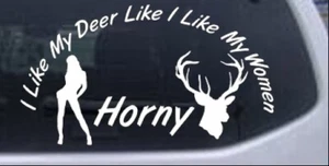 Calcomanía Pegatina I Like My Deer Like My Mujer Coche o Camión Ventana Laptop 8X4,5 - Imagen 1 de 33