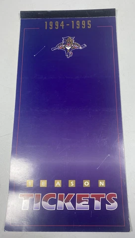 1994-95 Florida Panthers Hockey Season Ticket Booklet With 22 Unused Tickets S2 Cover