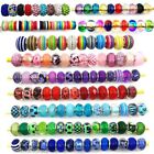 50x Spacer Charms Silver Coloured Mixed Colours Beads Jewellery Making Pendants