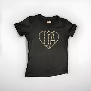 T-shirt Under Armour Heat Gear nera manica corta donna S semi aderente cuore - Foto 1 di 4