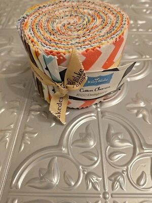 Small Chevron Zigzag 2.5" Fabric Strips Rolie Polie Riley Blake Designs Cotton - Image 1 of 4