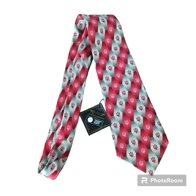 Corbata de cuello con logotipo de seda para hombre Indiana University Hoosiers NUEVA NCAA regalo universitario Foto 1 de 4