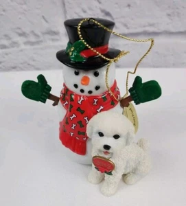 Danbury Mint 2012 Bichon Frise adorno anual de Navidad Frosty Friend - Imagen 1 de 7