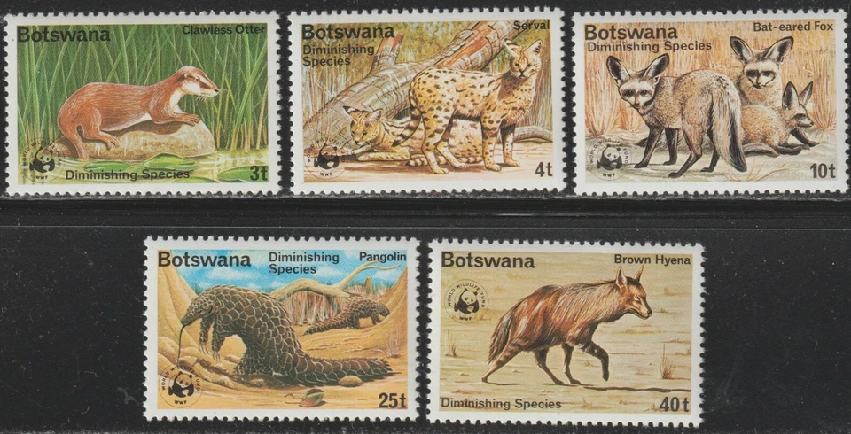 1977 Botswana SC# 182-186 - World Wildlife Fund Emblem - M-NH - Image 1 of 1