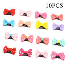 10Pcs/set small Baby Girls kids Ribbon Hair clip Bows clips cute bow School Pins