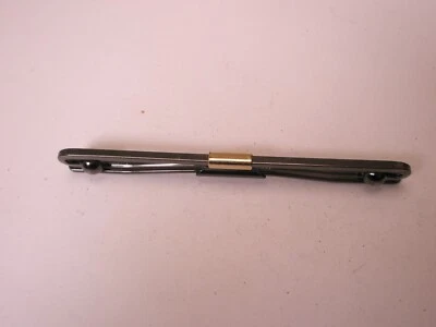 2-1/2" Square Wire Black & Gold Tone Vintage Collar Bar L69 - Image 1 of 4