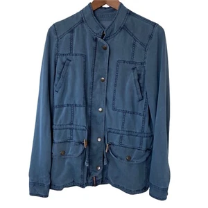 Hinge Designed In Seattle Women’s Military Style Jacket Blue Size A Pockets - Picture 1 of 12