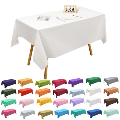 Plastic Table Cloth Colour Rectangle Cover Birthday Party Tablecover 183 x 137cm - image 1 of 4