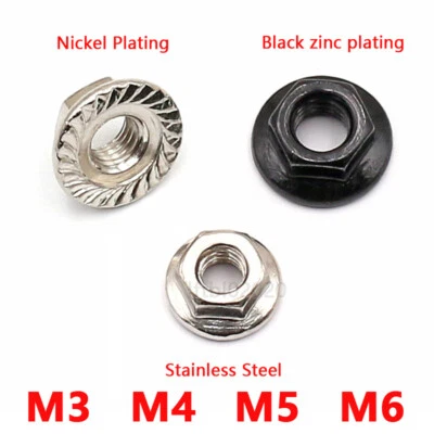 Flanschmutter Linksgewinde DIN 6923 Edelstahl A2 M3 M4 M5 M6 Bundmutter - Bild 1 von 4