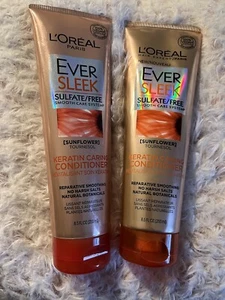 L'Oreal Paris Ever Sleek Sulfate Free Keratin Caring Conditioner 2pk - Picture 1 of 2