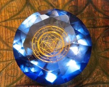 Tachyonen Diamant Merkaba blau 45 Energie Heilige Geometrie Michael 6. Chakra
