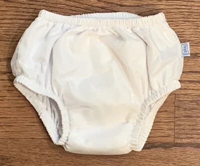 Pañal de natación iPlay unisex bebé blanco liso talla L 12-18 m 22-25 libras UPF 50+ USADO EN EXCELENTE ESTADO Foto 1 de 4