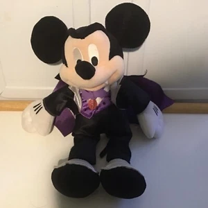Disney Store Collection Mickey Mouse Dracula Vampire Halloween 13" Plush - Picture 1 of 6