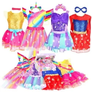 Princess Dress up for Girls 4-6, Dress up & Pretend Play with Wing Crown for - Picture 1 of 7