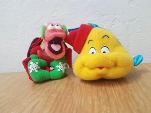 Vintage McDonalds Happy Meal Plush Little Mermaid Ornaments Sebastian Flounder - Picture 1 of 5