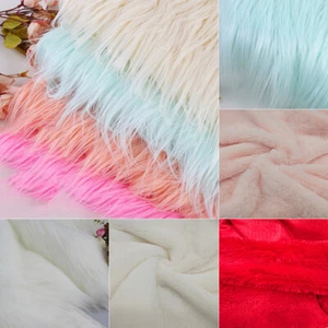 Faux Fur Fabric Sheet Velvet Plush Soft Fluffy Patchwork Garment Sewing Toy DIY - Picture 1 of 19
