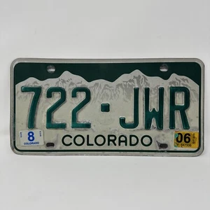Placa de matrícula Colorado 2006 #722 JWR - Imagen 1 de 2