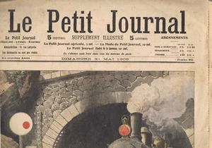 Le PETIT JOURNAL illustré 31 mai 1908 Train contre Taureaux à Cercedilla Espagne - Picture 1 of 7