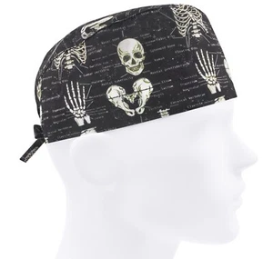 Gorras exfoliantes para hombres huesos, costillas quirúrgicas, sombreros exfoliantes, sombrero de enfermera columna vertebral, esqueleto - Imagen 1 de 3