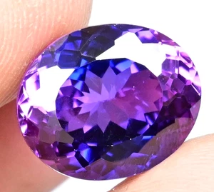 Tanzanite naturale viola-rosa impeccabile 17,55 ct ovale certificata pietra preziosa sfusa - Foto 1 di 8
